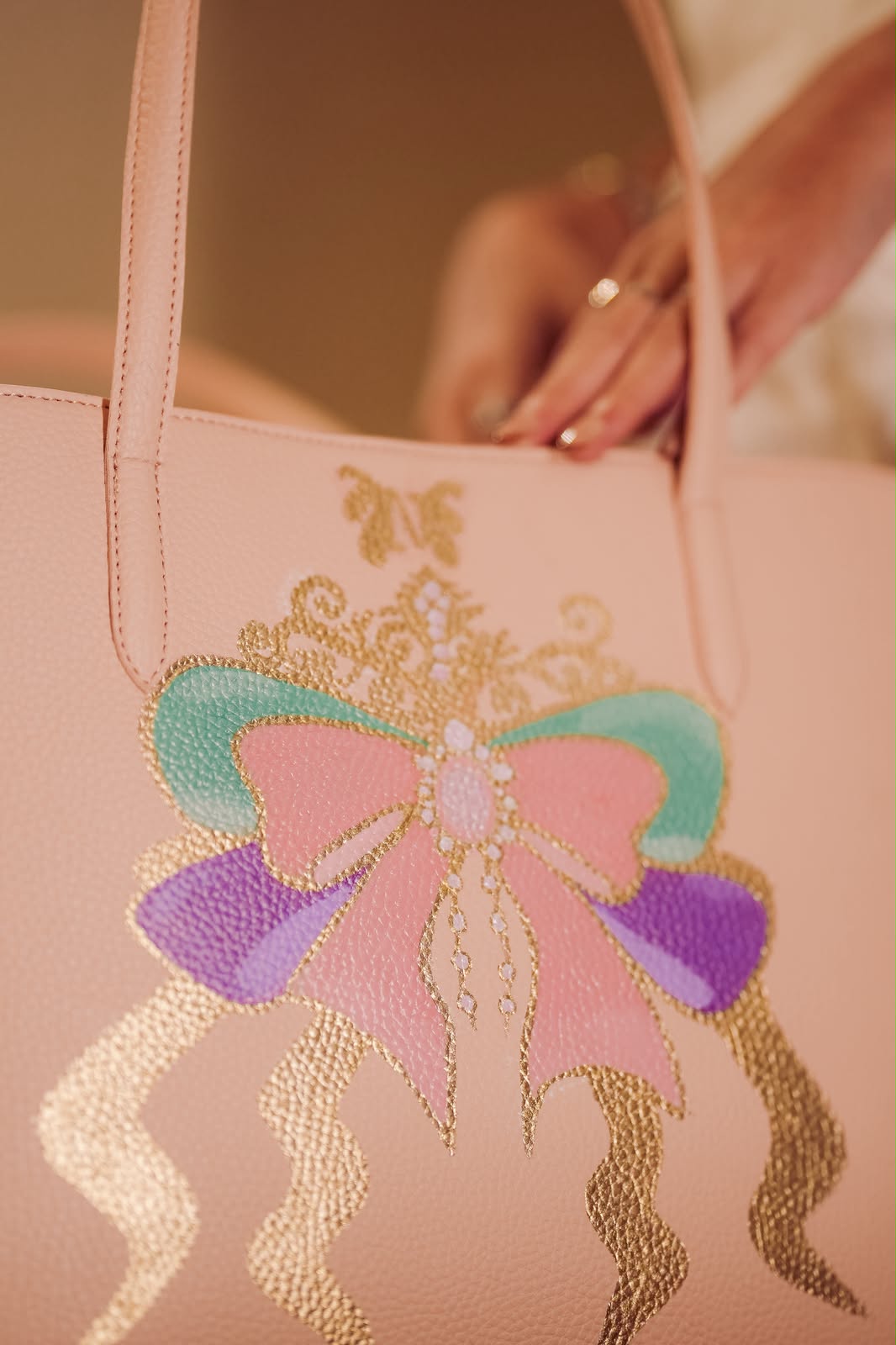 Bow pink bag