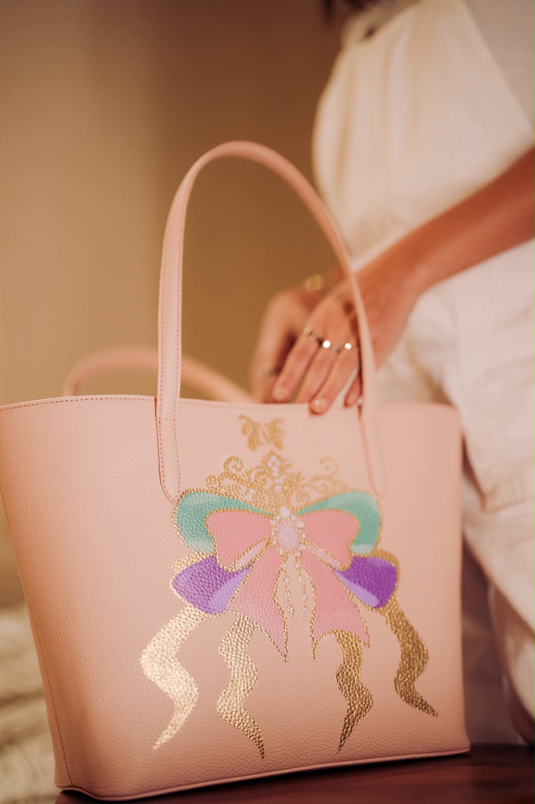 Bow pink bag