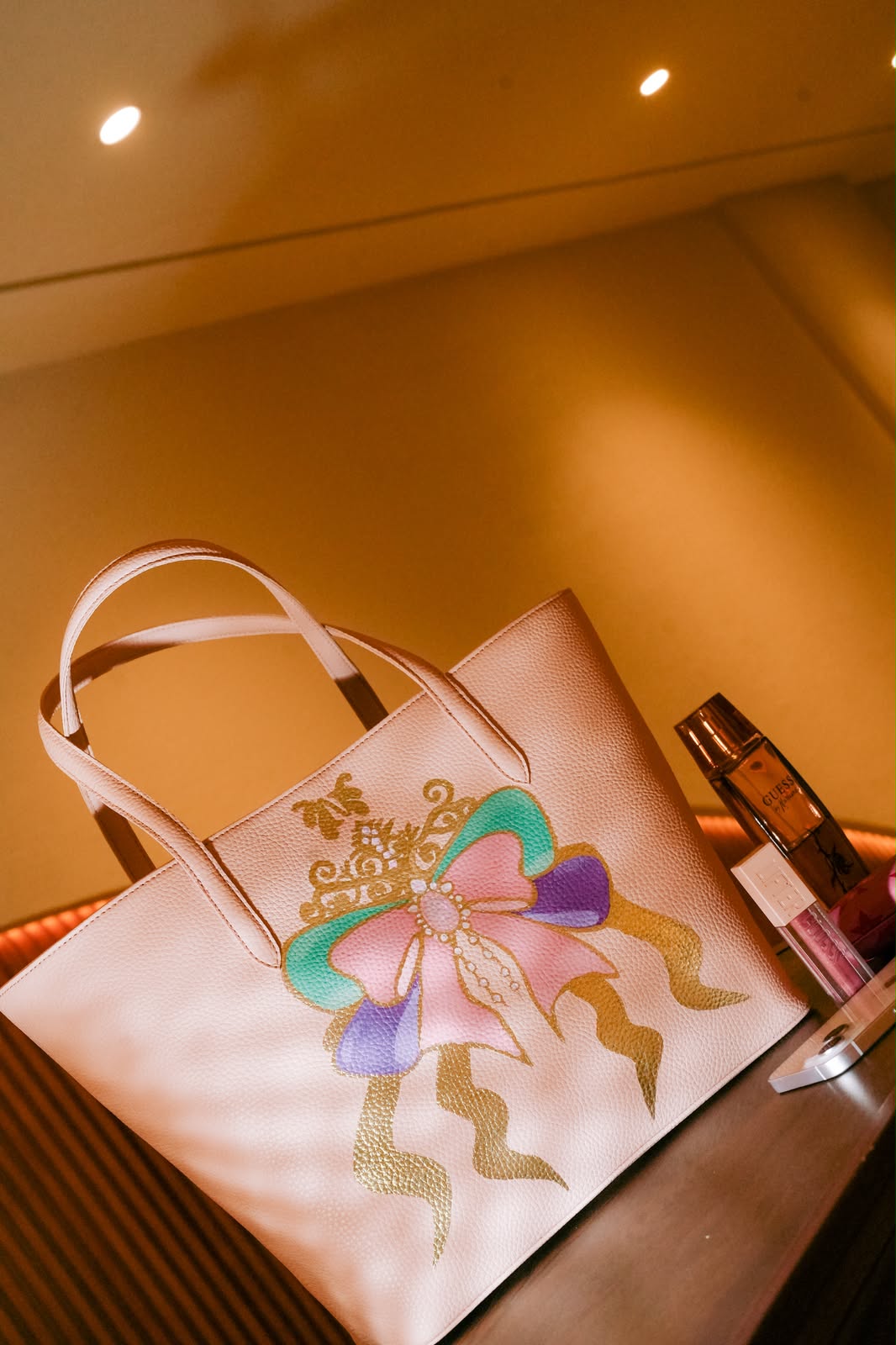 Bow pink bag
