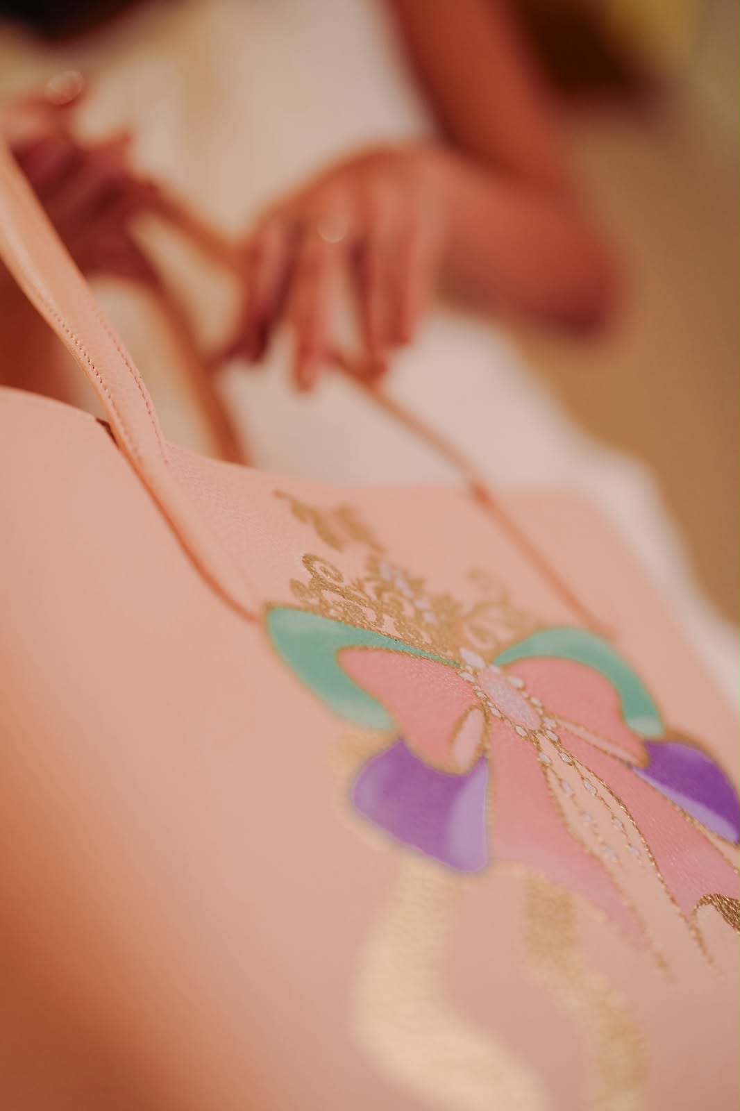 Bow pink bag