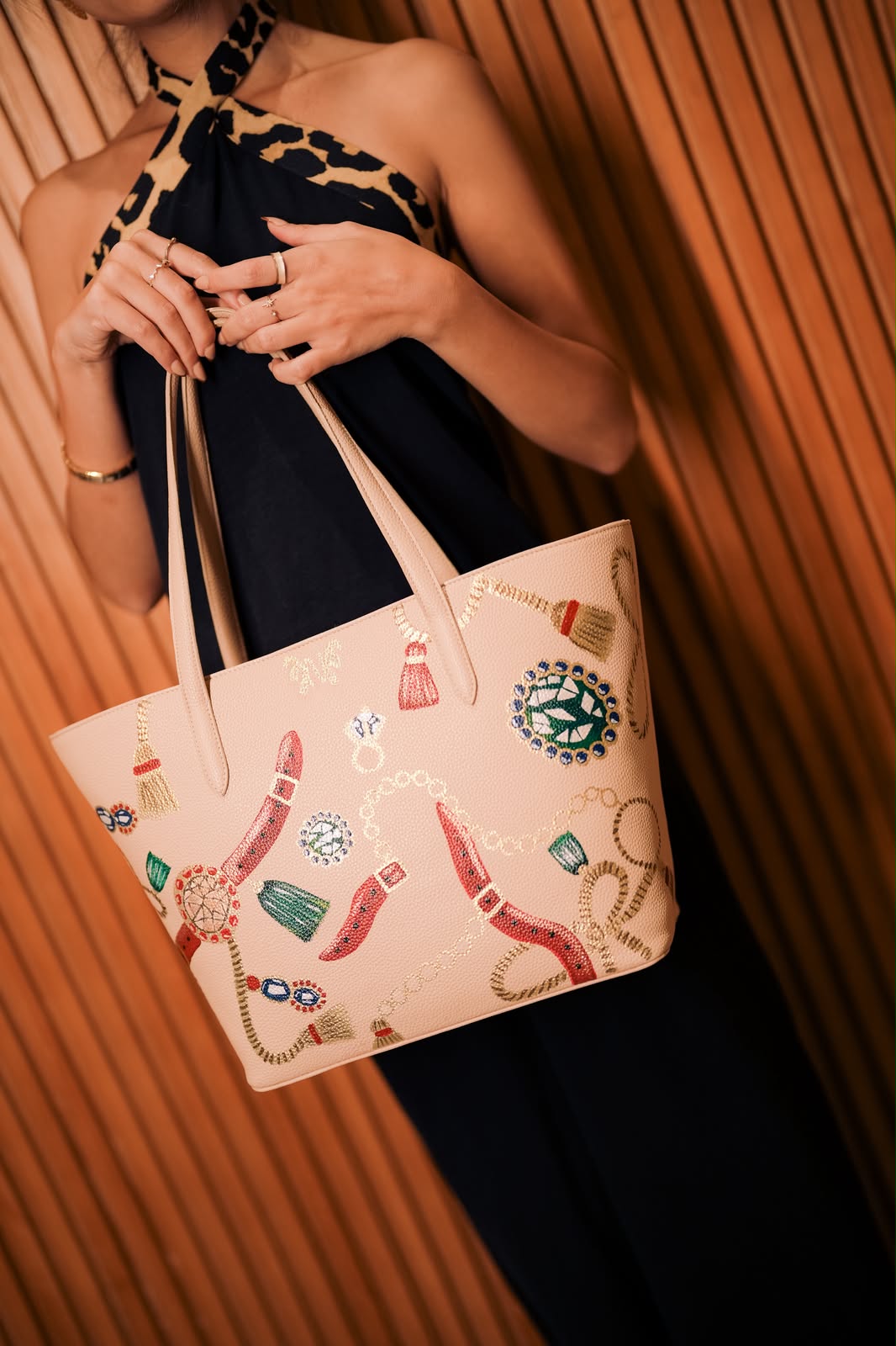 Golden biege bag